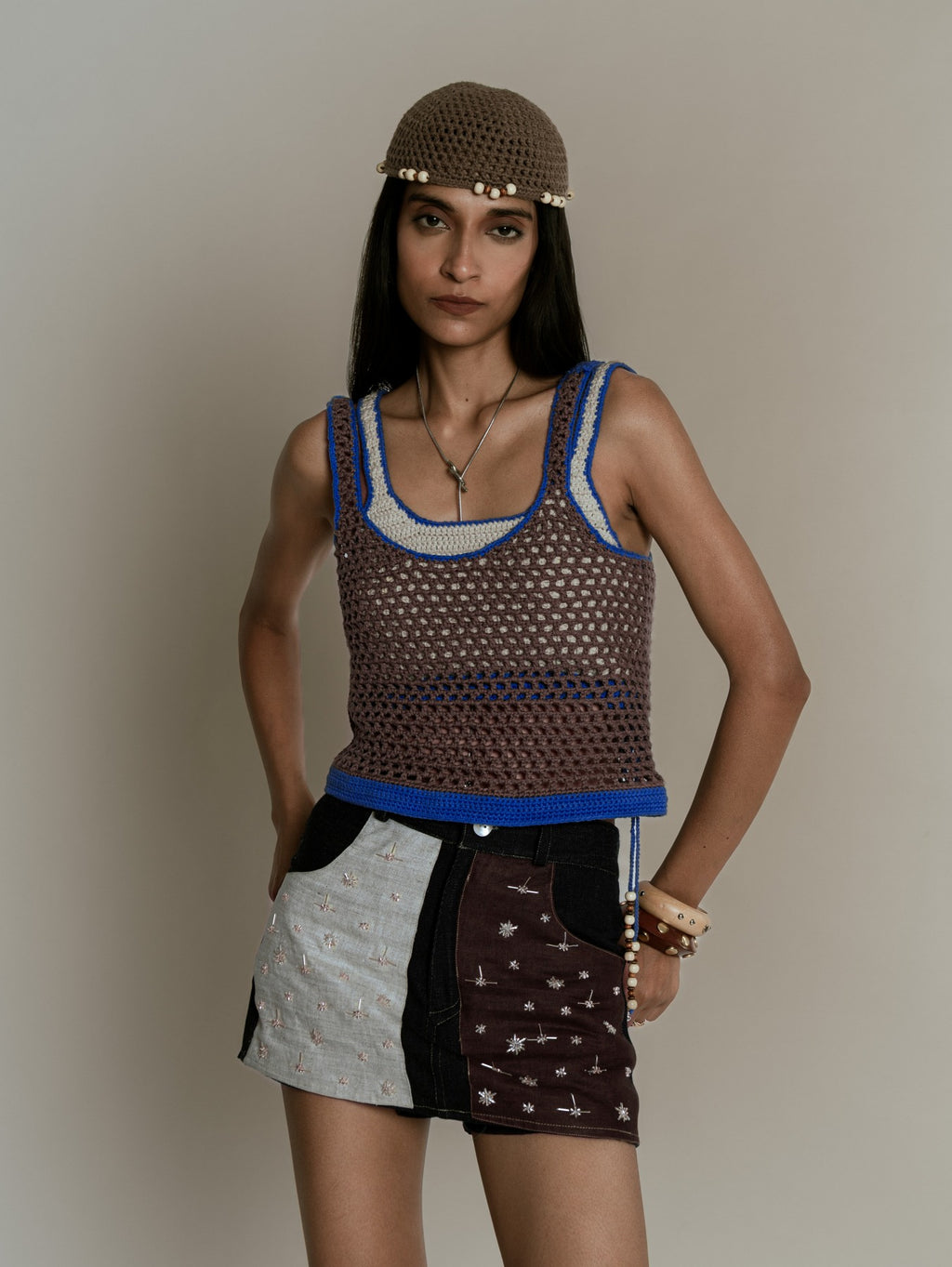 Crocheted Double Tank Top