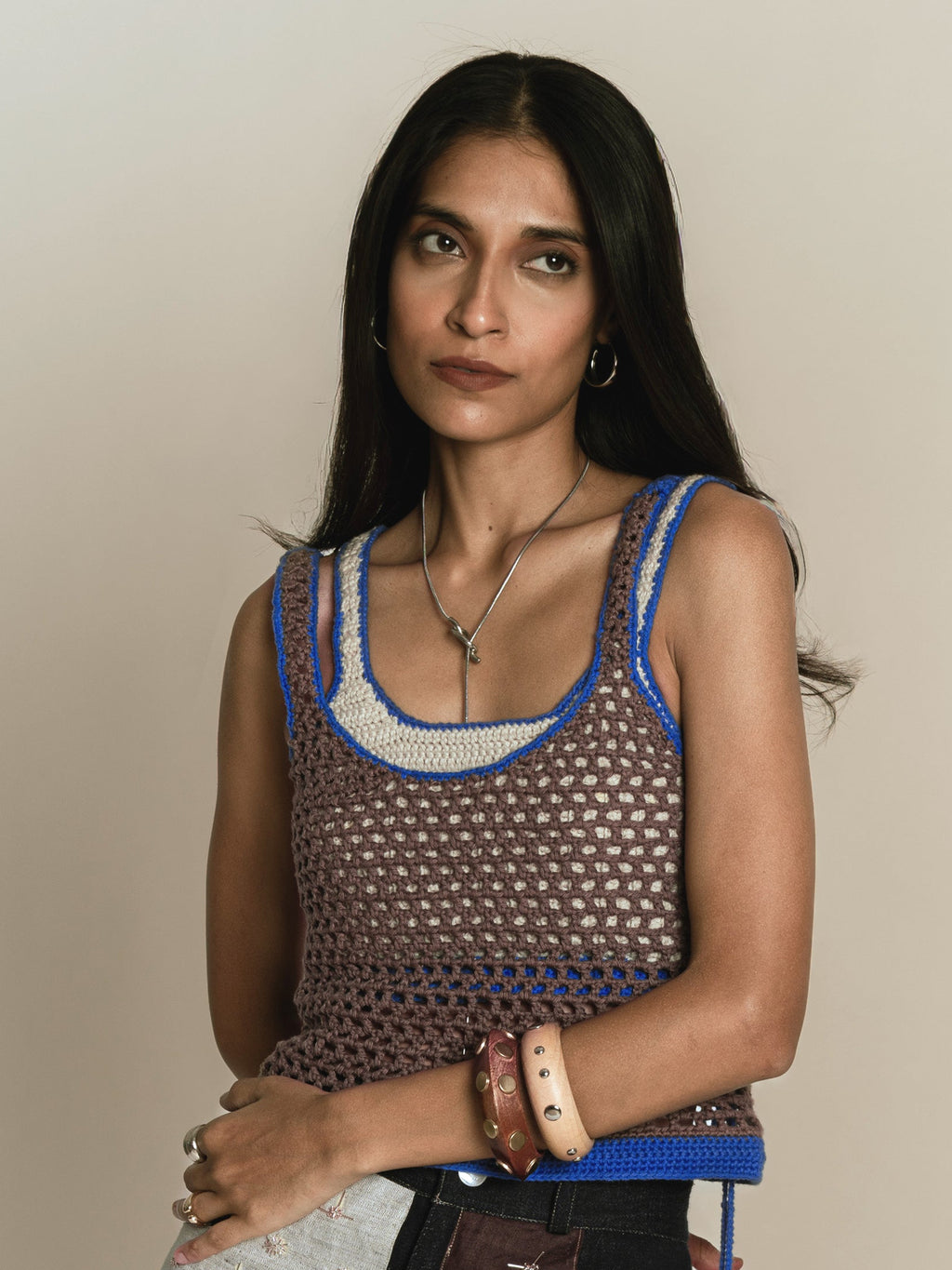 Crocheted Double Tank Top