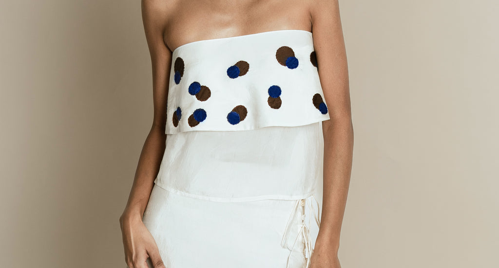 Silk tube top
