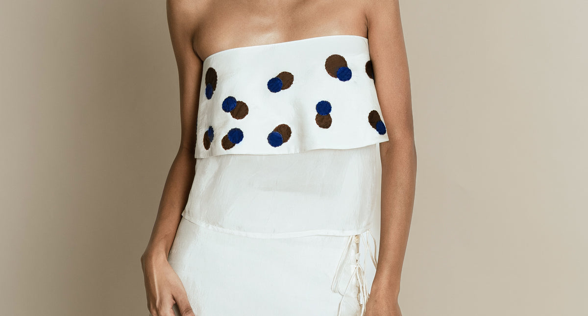 Silk tube top
