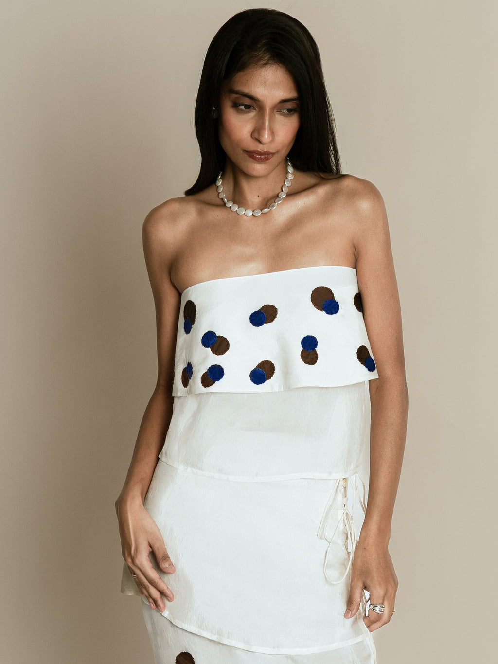 Silk tube top
