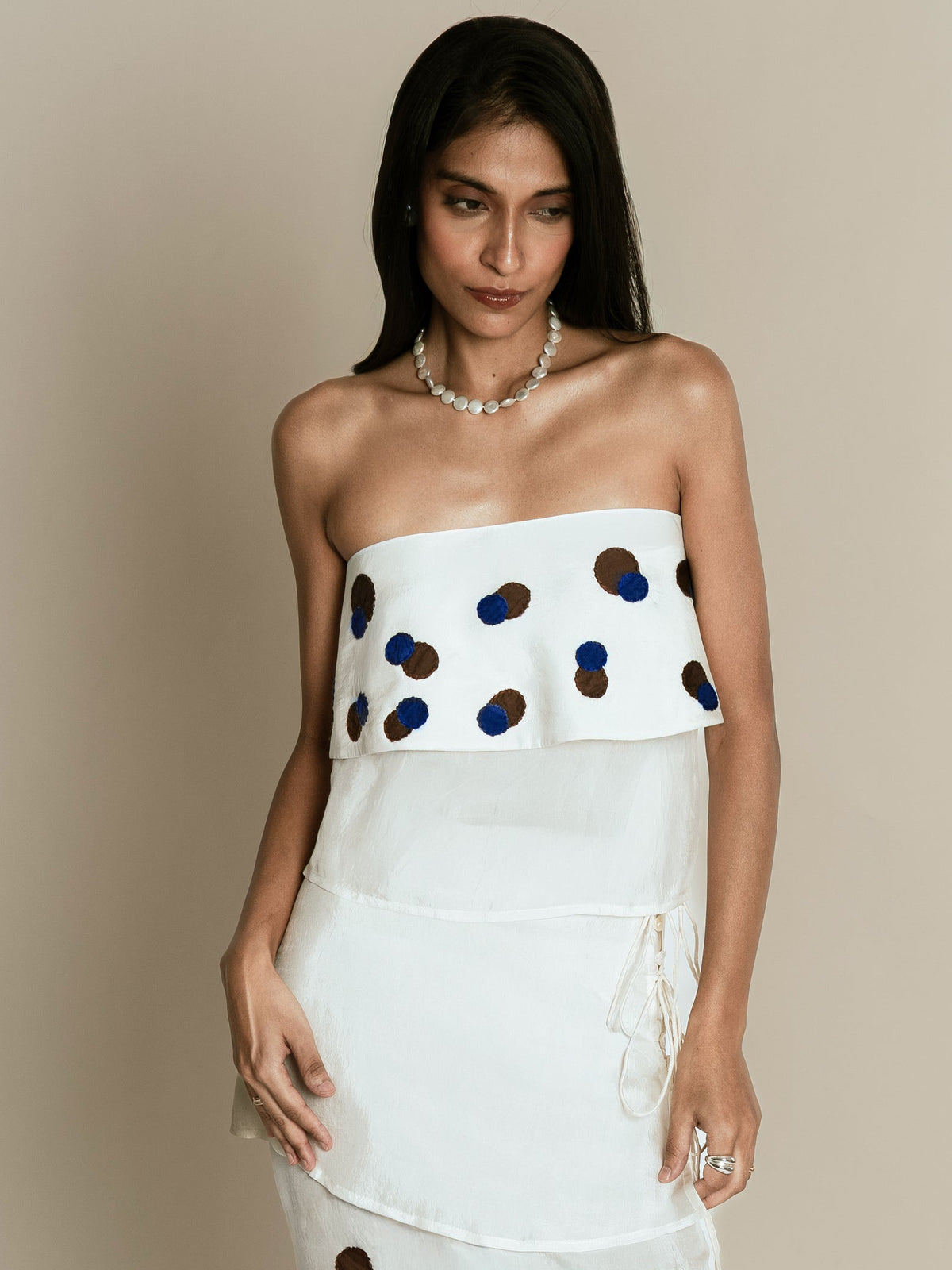 Silk tube top