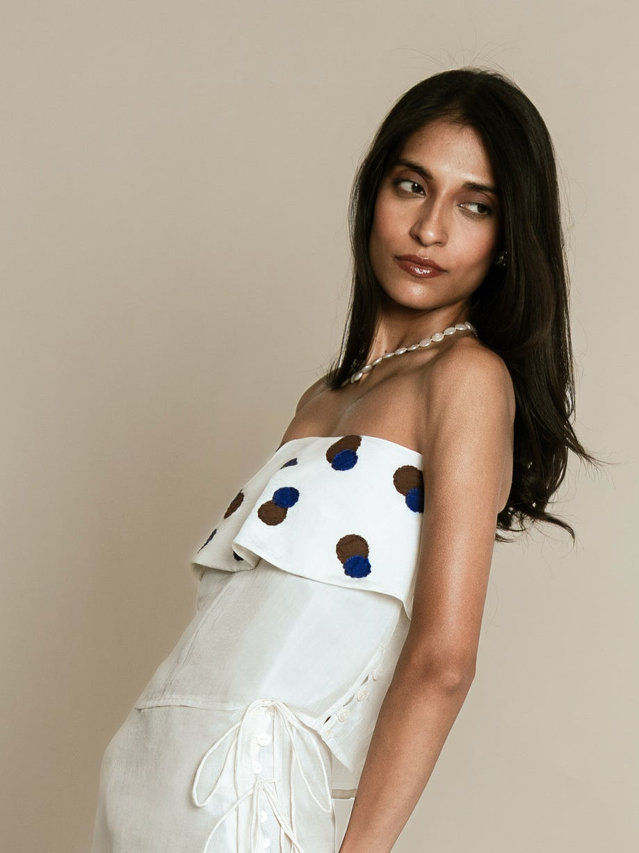 Silk tube top